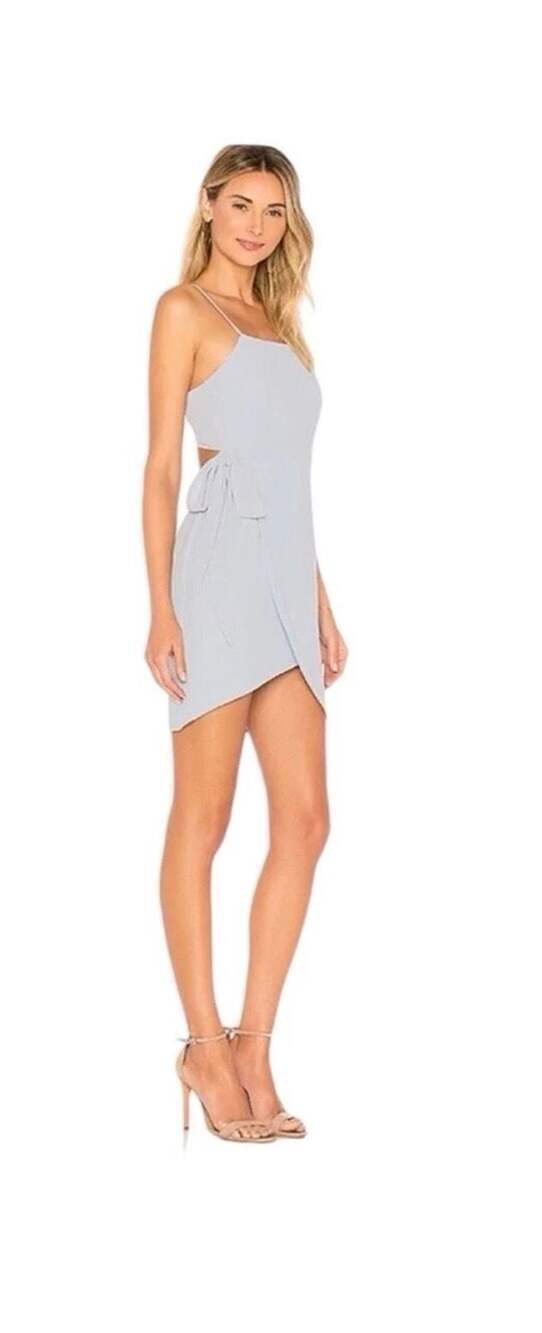 superdown Morgan Layered Tie Mini Dress in Baby Blue